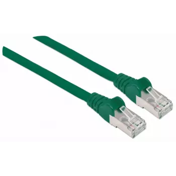 Intellinet Netzwerk-Patchkabel, Cat7-Kabel/Cat6A-Stecker, 1 m, Grün, Kupfer, S/FTP, LSOH/LSZH, PVC, RJ45, vergoldete Kontakte, rastnasenlos, Knickschutz, lebenslange Garantie