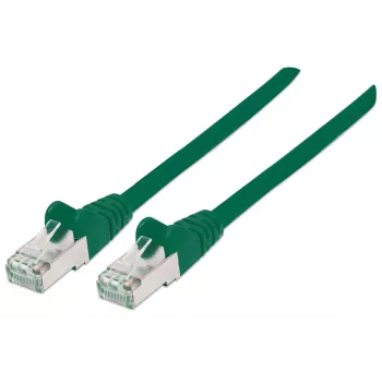 Intellinet Netzwerk-Patchkabel, Cat6A, 7,5m, Grün, Kupfer, S/FTP, LSOH / LSZH, PVC, RJ45, vergoldete Kontakte, rastnasenfrei, Knickschutz, lebenslange Garantie