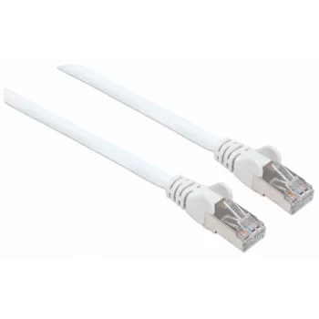 Intellinet Netzwerk-Patchkabel, Cat7-Kabel/Cat6A-Stecker, 0,5 m, Weiß, Kupfer, S/FTP, LSOH/LSZH, PVC, RJ45, vergoldete Kontakte, rastnasenfrei, mit Knickschutztülle, lebenslange Garantie