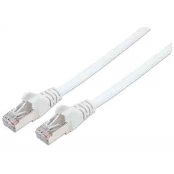 Intellinet Netzwerk-Patchkabel, Cat6, 7,5 m, Weiß, Kupfer, S/FTP, LSOH / LSZH, PVC, RJ45, vergoldete Kontakte, rastnasenfreier Knickschutz, Lifetime-Garantie
