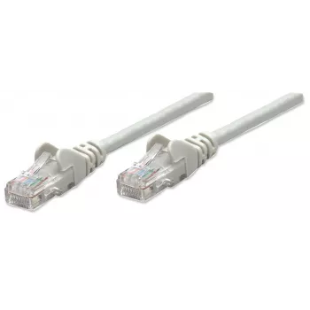 Intellinet Netzwerk-Patchkabel, Cat6, 7,5 m, Grau, CCA, U/UTP, PVC, RJ45, vergoldete Kontakte, rastnasenfreier Knickschutz, Lebenslange Garantie