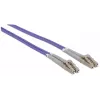 Intellinet Glasfaser-Patchkabel, OM4, LC/LC, 2m, Violett, Duplex, Multimode, 50/125 µm, LSZH, Glasfaser, Lebenslange Garantie