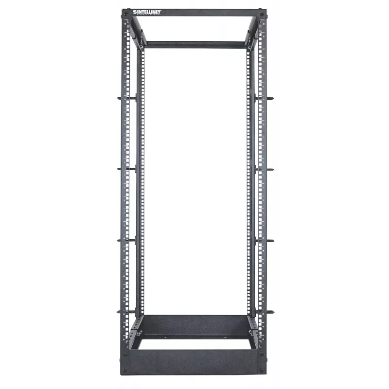Intellinet 19 Zoll Netzwerk-Rack – Open Frame (4-Post), 26HE, Schwarz, Flachverpackung, max. 360 kg