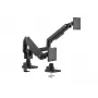 Equip 17-35 Zoll Heavy-Duty Dual-Monitor-Tischhalterung, Schwarz