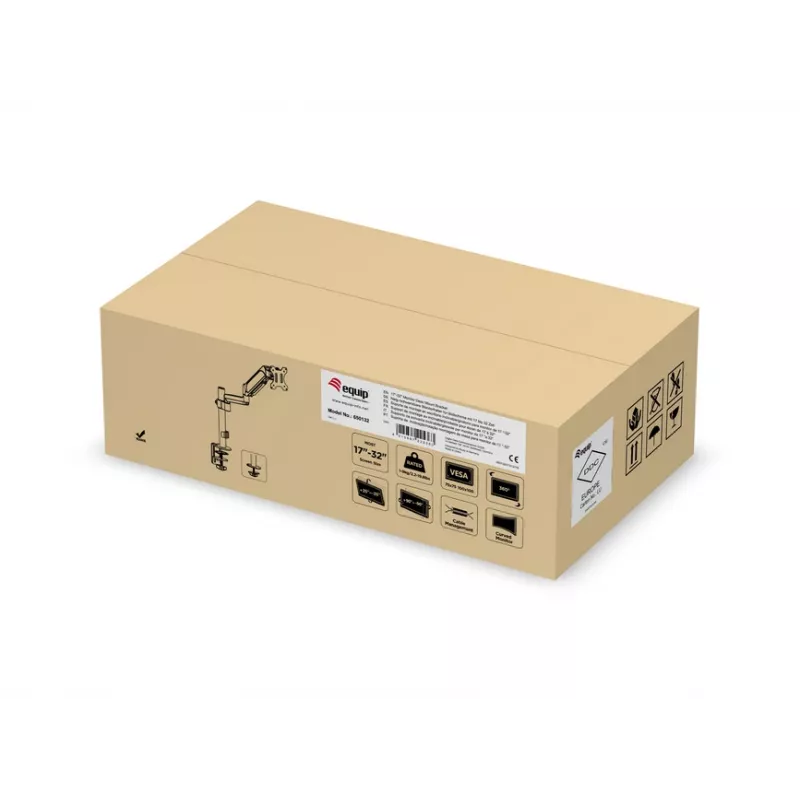 Equip 650132 Monitor-Tischhalterung, 17-32", Gasfeder, Klemme, 9 kg, schwarz
