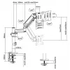 Equip 650132 Monitor-Tischhalterung, 17-32", Gasfeder, Klemme, 9 kg, schwarz