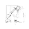 Equip 17 Zoll-49 Zoll Heavy-Duty Monitor-Tischhalterung, Weiß