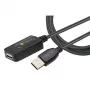 Techly IUSB-REP220TY3 USB-Kabel USB 2.0 20 m USB A Schwarz