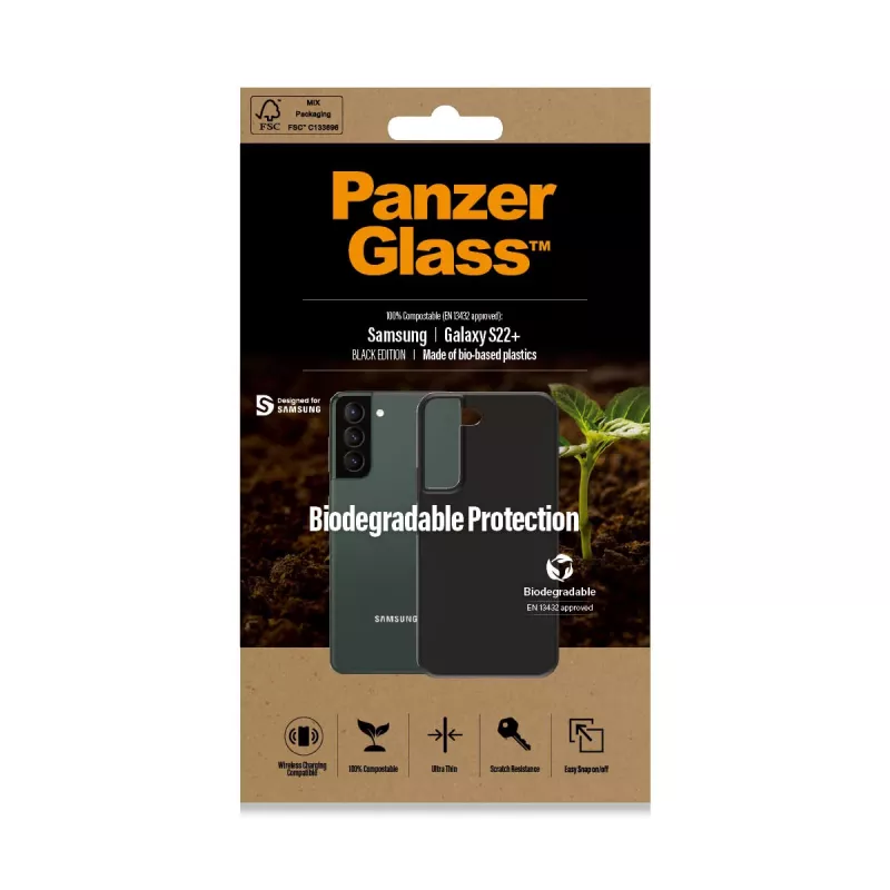 Hülle PanzerGlass Samsung Galaxy S22 Plus Schwarz Biologisch abbaubar