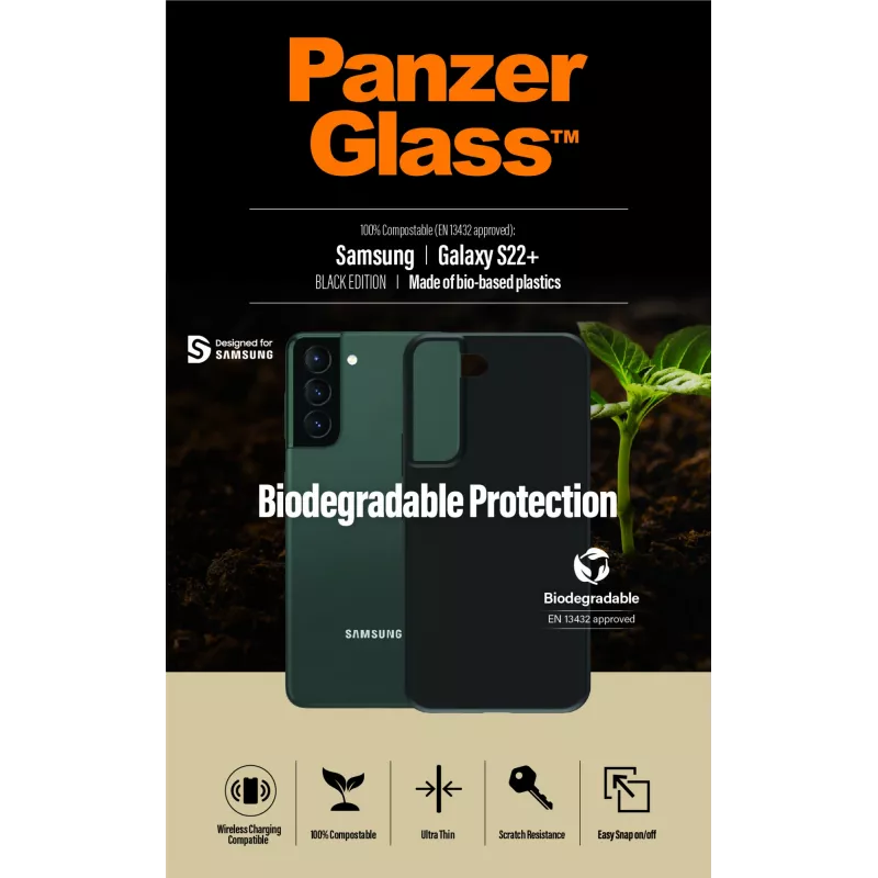 Hülle PanzerGlass Samsung Galaxy S22 Plus Schwarz Biologisch abbaubar