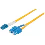 Intellinet LWL-Patchkabel, OS2, LC/SC, 1 m, Gelb, Duplex, Singlemode, 9/125 µm, LSZH, Faser, Lebenslange Garantie