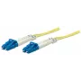Intellinet Glasfaser-Patchkabel, OS2, LC/LC, 5 m, Gelb, Duplex, Singlemode, 9/125 µm, LSZH, Faser, lebenslange Garantie