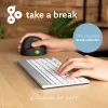 R-Go Tools Ergonomische Tastatur R-Go Compact Break, kompakte Tastatur mit Pausensoftware, AZERTY (FR), Bluetooth, weiß