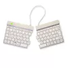 R-Go Tools Ergonomische Tastatur R-Go Split Break mit Pausensoftware, ergonomische geteilte Tastatur, AZERTY (FR), Bluetooth, weiß