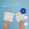 R-Go Tools Ergonomische Tastatur R-Go Split Break mit Pausensoftware, ergonomische geteilte Tastatur, AZERTY (FR), Bluetooth, weiß