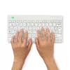 R-Go Tools Ergonomische Tastatur R-Go Compact Break, kompakte Tastatur mit Pausensoftware, AZERTY (BE), Bluetooth, weiß