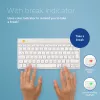 R-Go Tools Ergonomische Tastatur R-Go Compact Break, kompakte Tastatur mit Pausensoftware, AZERTY (BE), Bluetooth, weiß