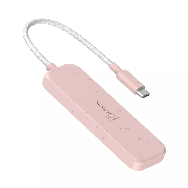 j5create JCH341ER-N umweltfreundlicher USB-C auf 4-Port USB-A Gen 2 Hub, 10 Gbps