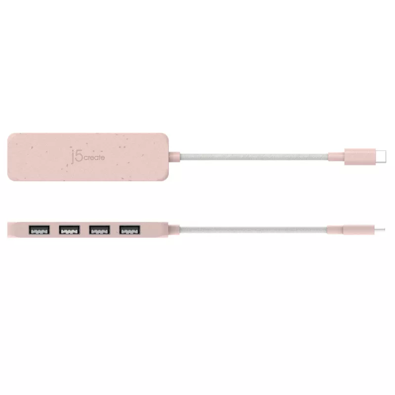 j5create JCH341ER-N umweltfreundlicher USB-C auf 4-Port USB-A Gen 2 Hub, 10 Gbps