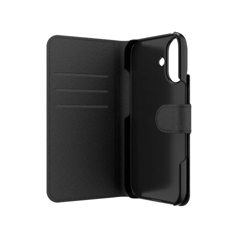 iFrogz 302315354 Defence Hülle Folio für Apple iPhone 16, Schwarz
