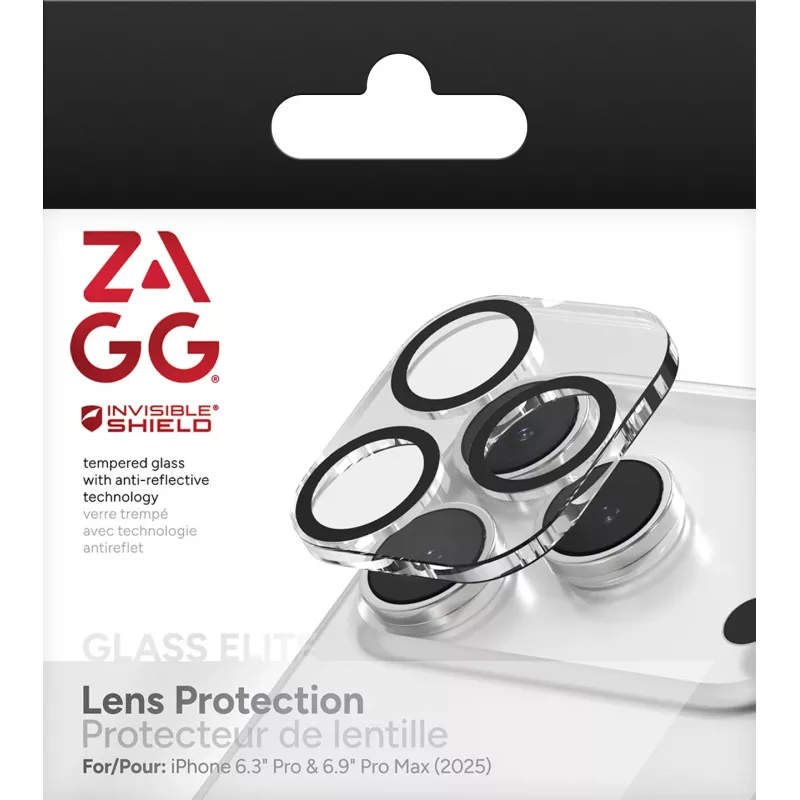 InvisibleShield Glass Elite Kamera-Linsenschutz für Apple iPhone 17 Pro/Pro Max