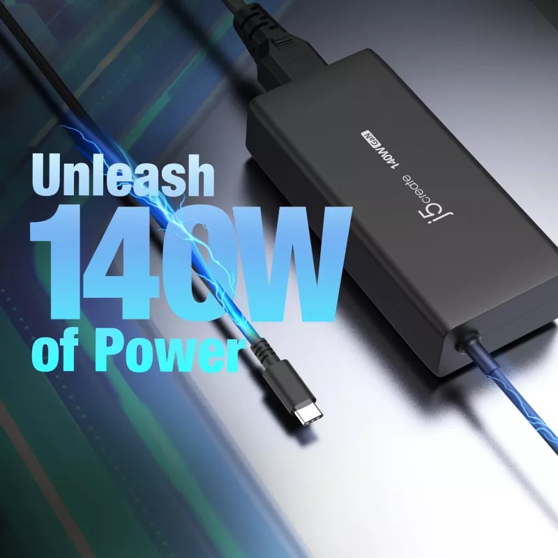 j5create JUP17140-EN 140 W GaN USB-C-Ladegerät, PD 3.1, EU