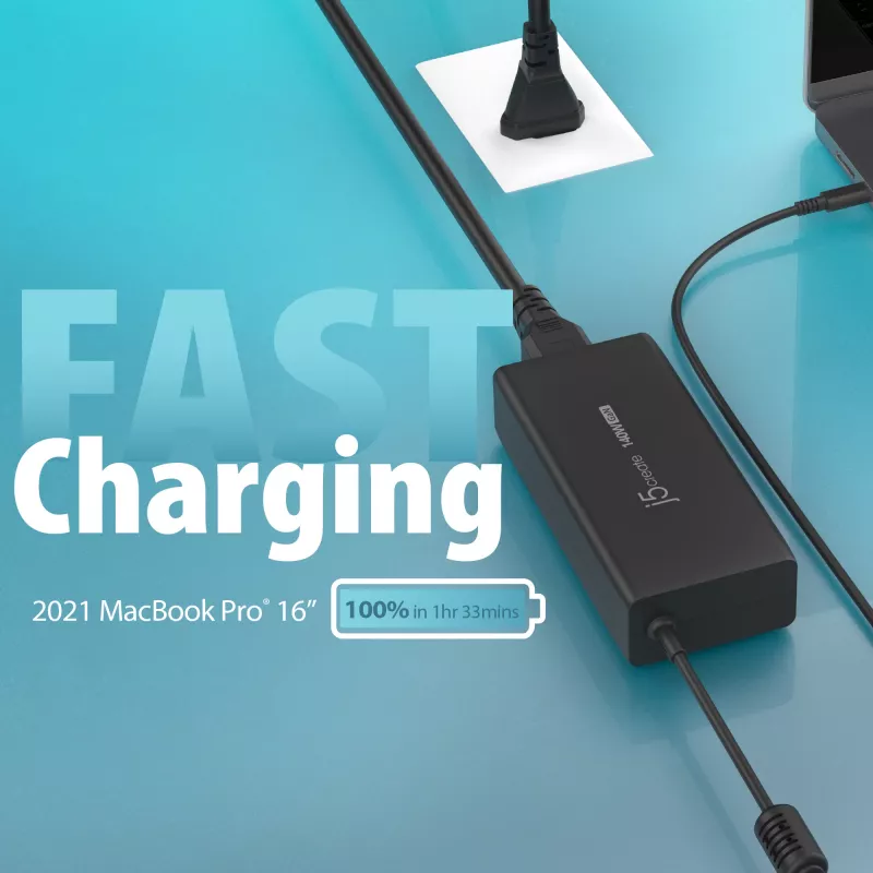 j5create JUP17140-EN 140 W GaN USB-C-Ladegerät, PD 3.1, EU
