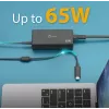 USB-C PD Power Adapter j5create JUP1265 — 65W, Indoor, Schwarz, Kunststoff, 118×32×50 mm (EU)