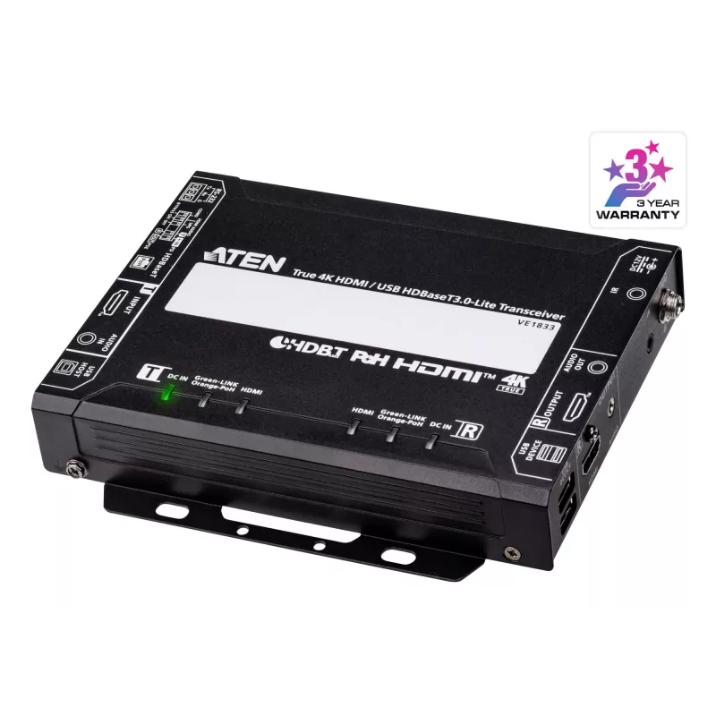 ATEN VE1833 True 4K HDMI/USB HDBaseT 3.0 Lite Transceiver