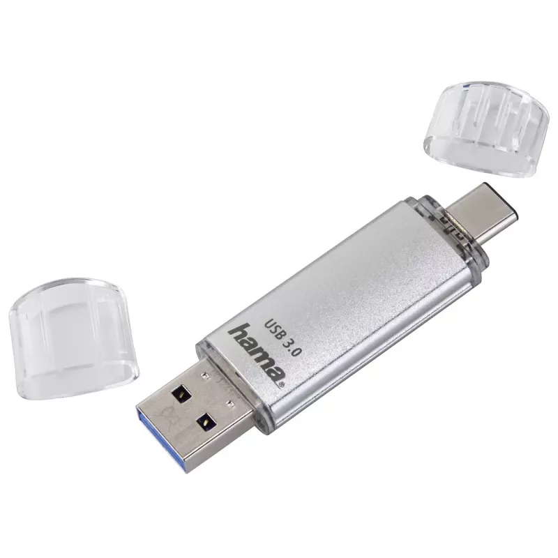Hama FlashPen C-Laeta USB-Stick 16 GB, USB 3.0 / USB Typ-C, Silber