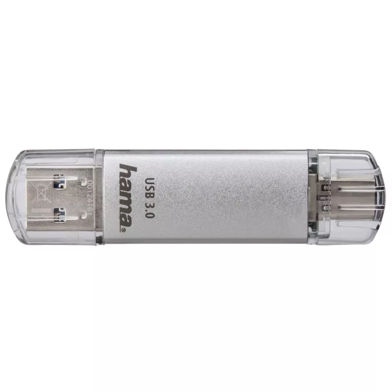 Hama FlashPen C-Laeta USB-Stick 16 GB, USB 3.0 / USB Typ-C, Silber