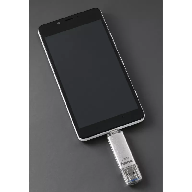 Hama FlashPen C-Laeta USB-Stick 16 GB, USB 3.0 / USB Typ-C, Silber