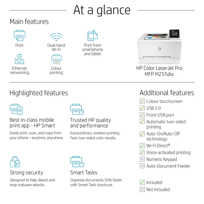 Drucker HP Color LaserJet Pro M255dw Laser Farbe