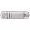 Hama C-Laeta USB-Stick 256 GB USB Typ-A / USB Typ-C 3.2 Gen 1 (3.1 Gen 1) Silber