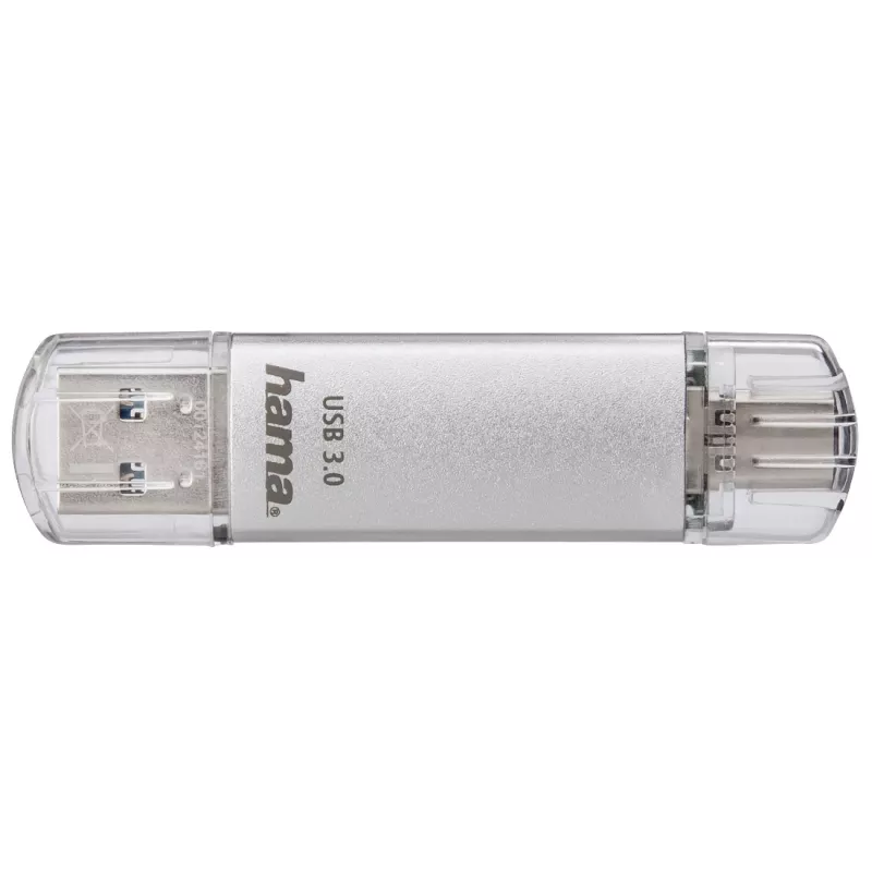 Hama C-Laeta USB-Stick 256 GB USB Typ-A / USB Typ-C 3.2 Gen 1 (3.1 Gen 1) Silber