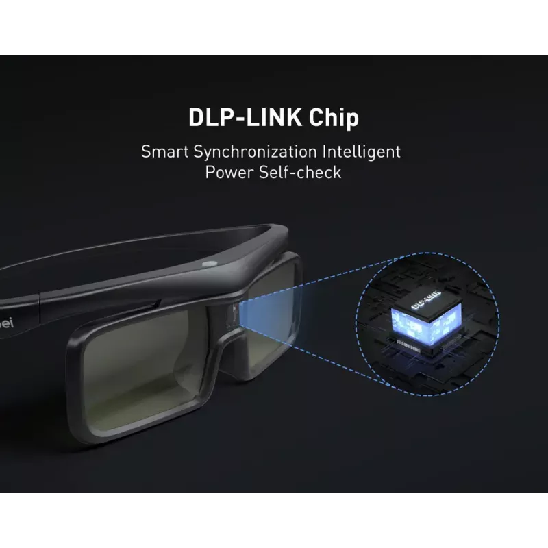 DANGBEI aktive stereoskopische 3D-Brille, Micro-USB, schwarz