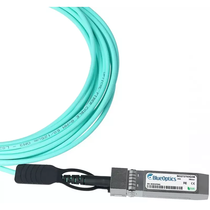 BlueOptics SFP28-AOC-25M-VA-BO SFP28 aktives optisches Kabel, 25 m, mintfarben