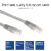 ACT Grau 0,25 Meter U/UTP CAT6 Patchkabel mit RJ45-Steckern