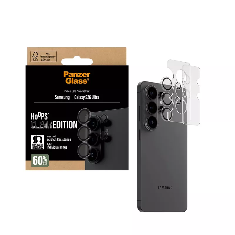 Kameraobjektivschutz PanzerGlass Hoops Transparent für Samsung Galaxy S26 Ultra PG34551