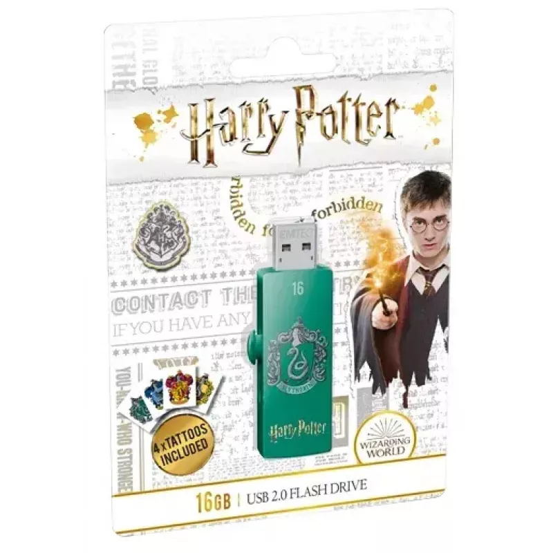 USB-Stick EMTEC M730 Slytherin 16 GB, USB Typ-A 2.0, Slide-Form, grün