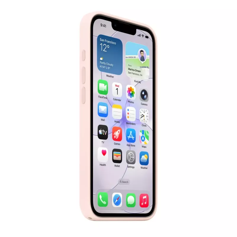 Apple MHWJ4ZM/A Silikon Case mit MagSafe für iPhone 17e, 6,1 Zoll (15,5 cm), Soft Pink