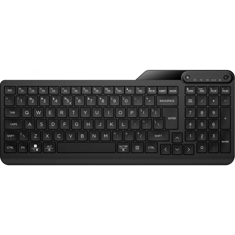 HP 475 Dual-Mode Multi-Device Compact Wireless Keyboard, 2-Zone Layout (7N7B9AA#UUW)