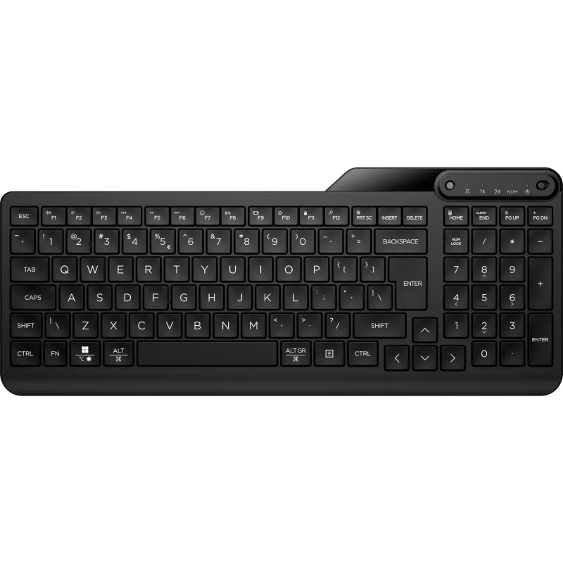 HP 475 Dual-Mode Multi-Device Compact Wireless Keyboard, 2-Zone Layout (7N7B9AA#UUW)