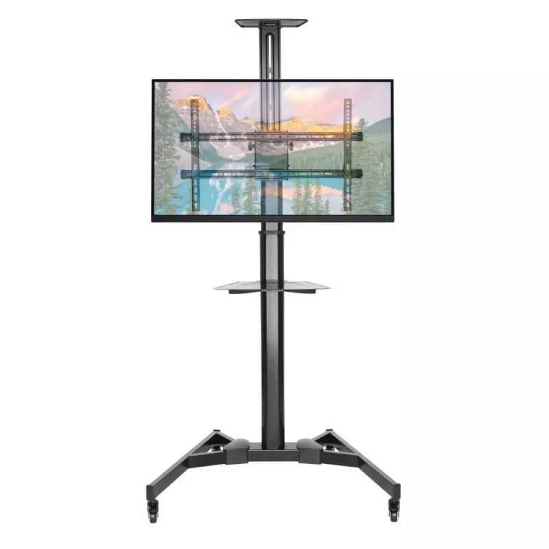 Techly ICA-TR46 Multimedia-Rollwagen/-Ständer Schwarz Flachbildschirm