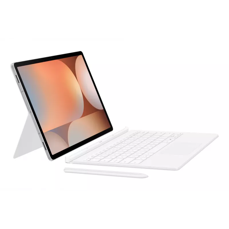 Samsung EF-DX825 Book Cover Keyboard für Galaxy Tab S10+/S9+/S9 FE+, Weiß