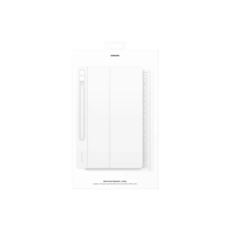 Samsung EF-DX825 Book Cover Keyboard für Galaxy Tab S10+/S9+/S9 FE+, Weiß