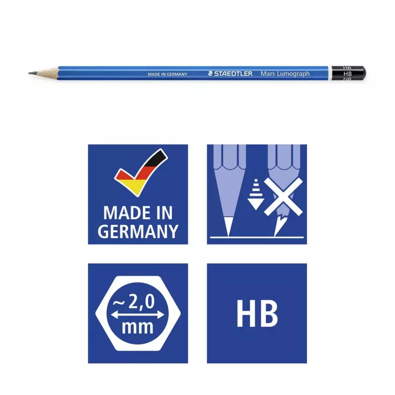 Bleistift-Set Staedtler Mars Lumograph 100 12 Stück