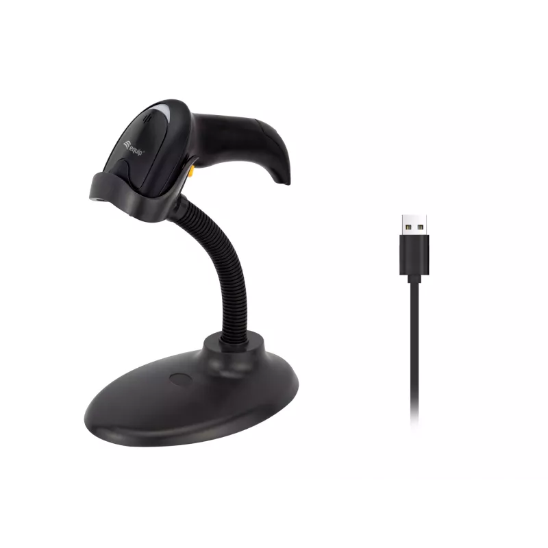Handheld-Barcodescanner Equip 1D Laser USB kabelgebunden Schwarz ABS