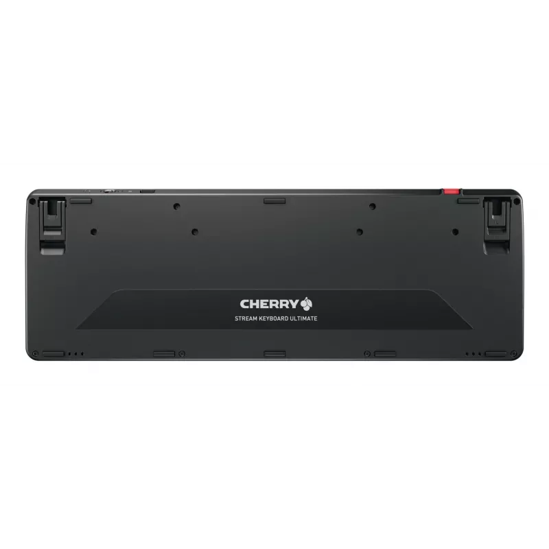 Tastatur Cherry Stream ultimate — Full-Size USB, RF Wireless & Bluetooth, QWERTY Englisch, LED-Hintergrundbeleuchtung, Schwarz