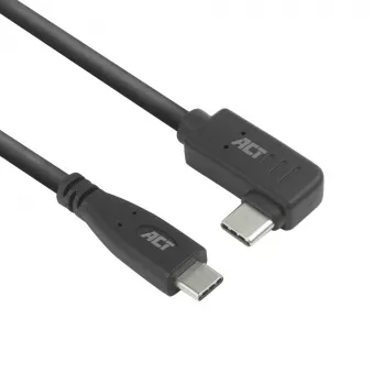 ACT USB 3.0 10Gbps 60W USB Type-C (gerade) auf USB Type-C (links/rechts abgewinkelt) Kabel, 0,5 Meter